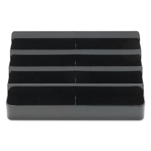 deflecto 8-tier Recycled Business Card Holder Holds 400 Cards 7.88 X 3.88 X 3.38 Plastic Black - Office - deflecto®