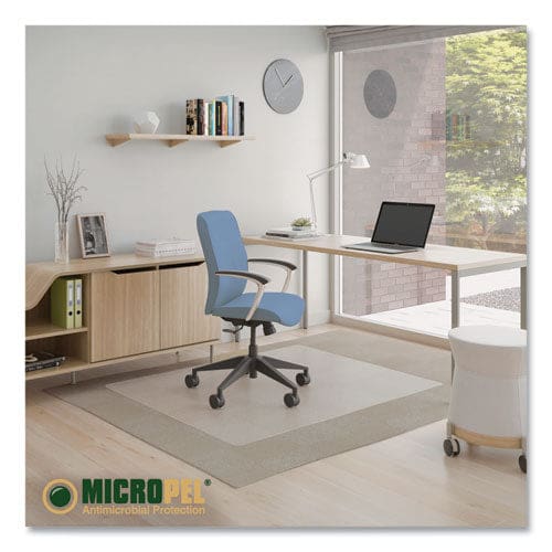 deflecto Antimicrobial Chair Mat Medium Pile Carpet 60 X 46 Rectangular Clear - Furniture - deflecto®