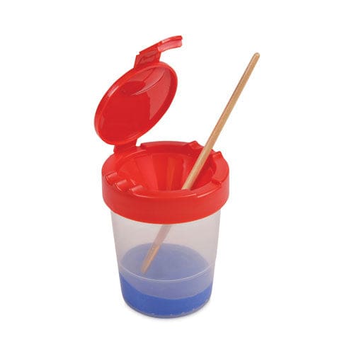 deflecto Antimicrobial No Spill Paint Cup 3.46 W X 3.93 H Red - School Supplies - deflecto®
