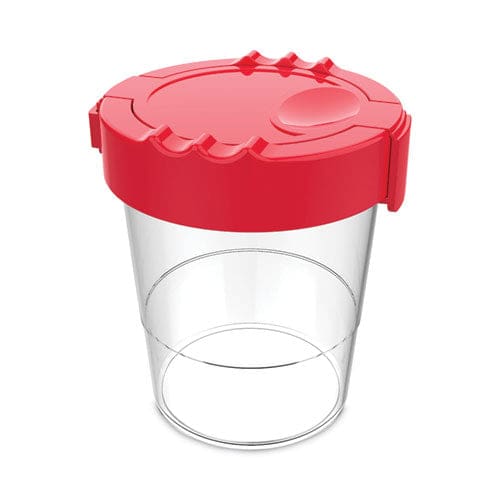 deflecto Antimicrobial No Spill Paint Cup 3.46 W X 3.93 H Red - School Supplies - deflecto®