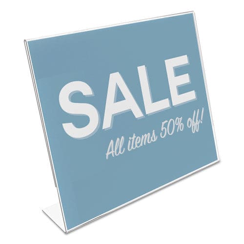 deflecto Classic Image Slanted Sign Holder Landscaped 11 X 8.5 Insert Clear - Office - deflecto®