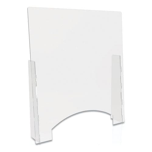 deflecto Counter Top Barrier With Pass Thru 31.75 X 6 X 36 Polycarbonate Clear 2/carton - Furniture - deflecto®