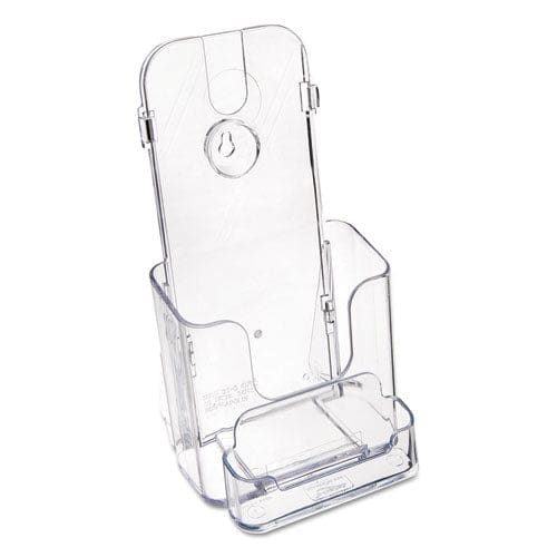 deflecto Docuholder For Countertop/wall-mount W/card Holder 4.38w X 4.25d X 7.75h Clear - Office - deflecto®
