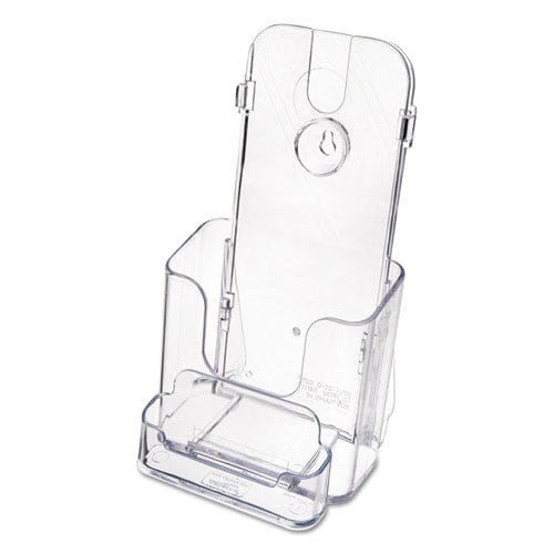 deflecto Docuholder For Countertop/wall-mount W/card Holder 4.38w X 4.25d X 7.75h Clear - Office - deflecto®