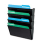 deflecto Docupocket Stackable Four-pocket Wall File 4 Sections Letter Size 13 X 4 Smoke - Office - deflecto®