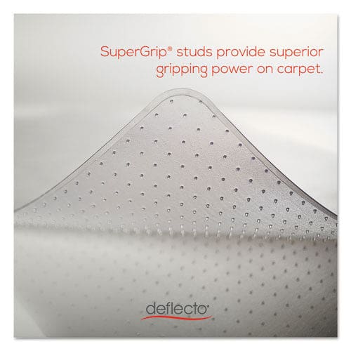 deflecto Duramat Moderate Use Chair Mat For Low Pile Carpet 46 X 60 Wide Lipped Clear - Furniture - deflecto®