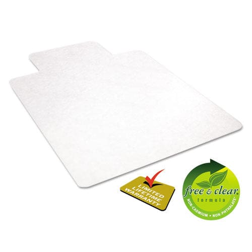 deflecto Economat All Day Use Chair Mat For Hard Floors 45 X 53 Wide Lipped Clear - Furniture - deflecto®