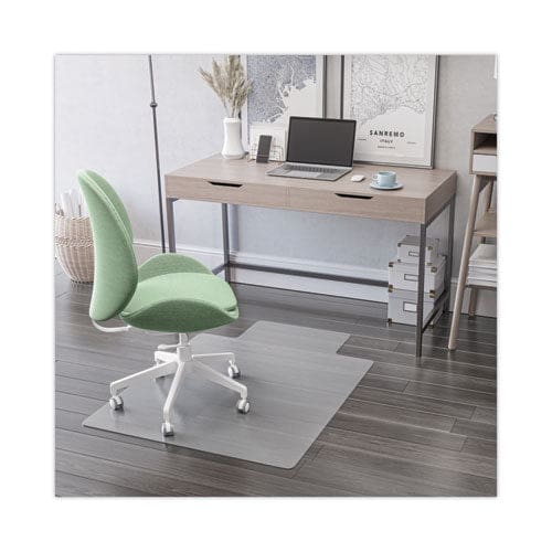 deflecto Economat All Day Use Chair Mat For Hard Floors Lip 46 X 60 Low Pile Clear - Furniture - deflecto®