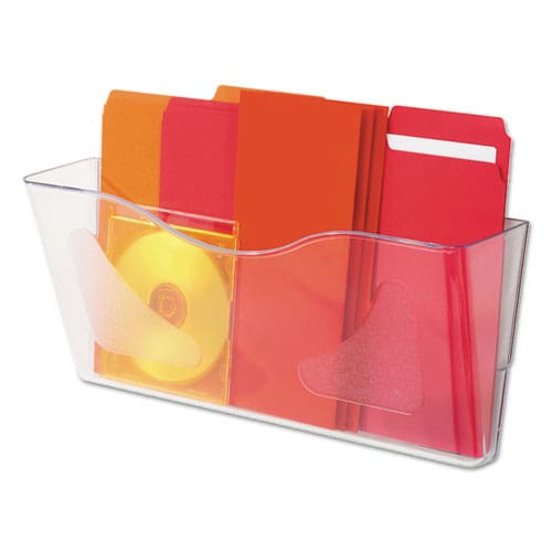 deflecto Euro-style Docupocket Landscape Wall File Larger Files/tabloid Size 15 X 4 X 6.63 Clear - Office - deflecto®