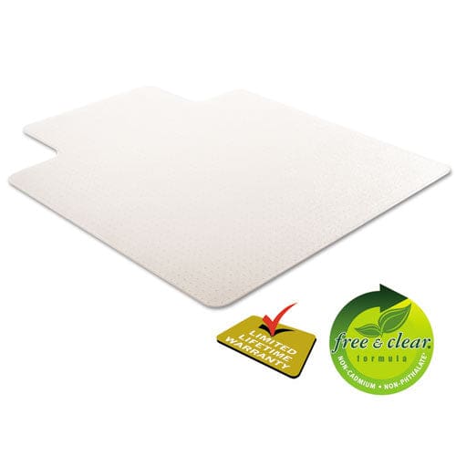 deflecto Execumat All Day Use Chair Mat For High Pile Carpet 45 X 53 Wide Lipped Clear - Furniture - deflecto®