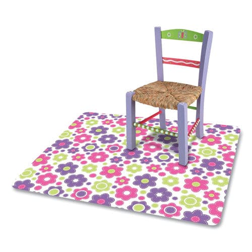deflecto Fashionmat Chair Mat Rectangular 35 X 40 Daisies - Furniture - deflecto®