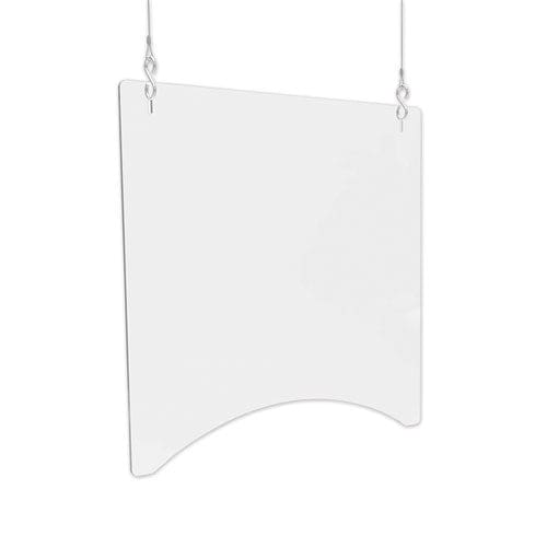 deflecto Hanging Barrier 23.75 X 23.75 Polycarbonate Clear 2/carton - Furniture - deflecto®