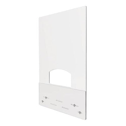 deflecto Mounting Safety Barrier With Pass Thru 31.5 X 38 Acrylic Clear 2/carton - Furniture - deflecto®