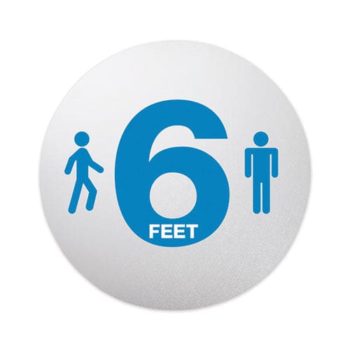deflecto Personal Spacing Discs 6 Feet Apart 20 Dia Clear/medium Blue 50/carton - Office - deflecto®