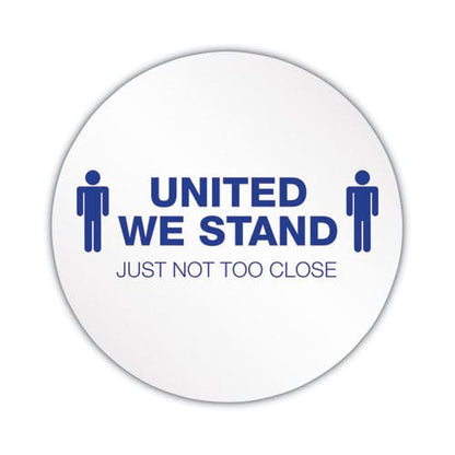 deflecto Personal Spacing Discs United We Stand 20 Dia White/blue 50/carton - Office - deflecto®