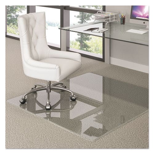 deflecto Premium Glass All Day Use Chair Mat - All Floor Types 36 X 46 Rectangular Clear - Furniture - deflecto®