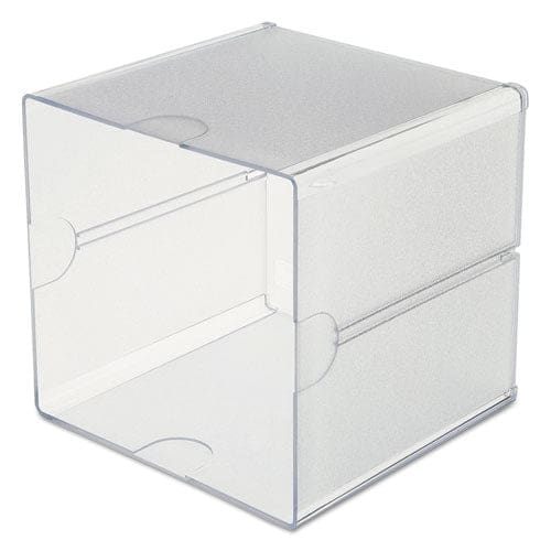 deflecto Stackable Cube Organizer 1 Compartment 6 X 6 X 6 Plastic Clear - School Supplies - deflecto®
