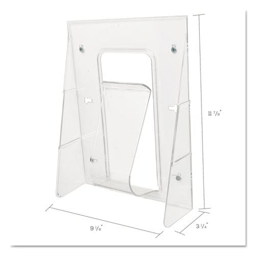deflecto Stand-tall Wall-mount Literature Rack Magazine 9.13w X 3.25d X 11.88h Clear - Office - deflecto®
