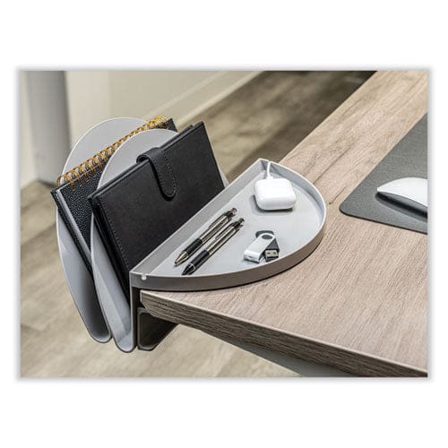 deflecto Standing Desk File Organizer 2 Sections Letter Size 12 X 9.69 X 7.11 Gray - Office - deflecto®