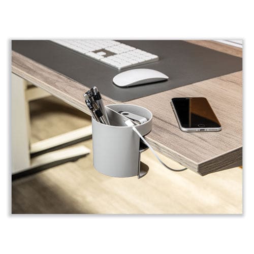 deflecto Standing Desk Small Desk Organizer Two Sections 3.85 X 3.85 X 3.54 Gray - Office - deflecto®