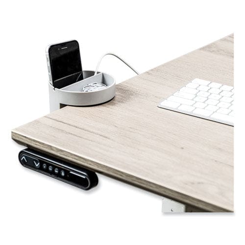 deflecto Standing Desk Small Desk Organizer Two Sections 3.85 X 3.85 X 3.54 Gray - Office - deflecto®