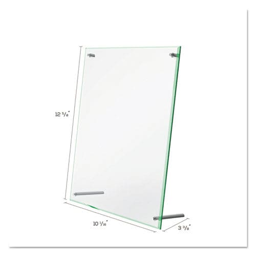 deflecto Superior Image Beveled Edge Sign Holder Letter Insert Clear/green-tinted Edges - Office - deflecto®