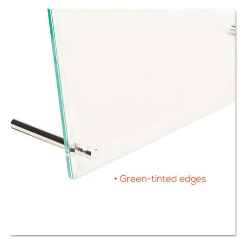 deflecto Superior Image Beveled Edge Sign Holder Letter Insert Clear/green-tinted Edges - Office - deflecto®