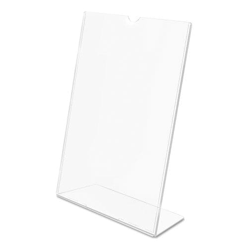deflecto Superior Image Slanted Sign Holder Portrait 8.5 X 11 Insert Clear - Office - deflecto®