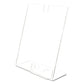 deflecto Superior Image Slanted Sign Holder With Business Card Holder 8.5w X 4.5d X 11h Clear - Office - deflecto®