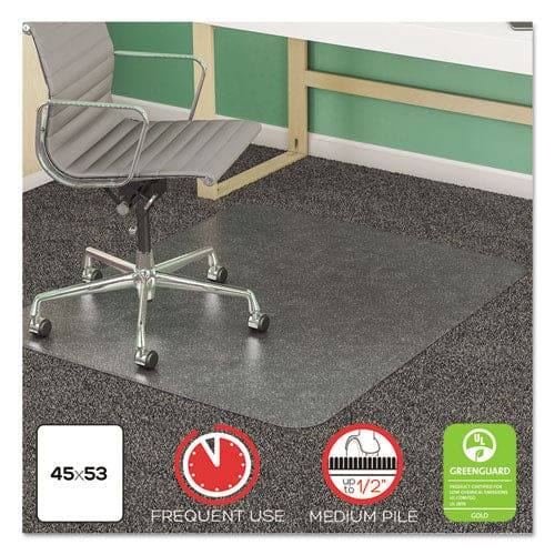 deflecto Supermat Frequent Use Chair Mat Med Pile Carpet Roll 46 X 60 Rectangle Clear - Furniture - deflecto®