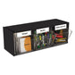 deflecto Tilt Bin Interlocking Multi-bin Storage Organizer 3 Sections 23.63 X 7.75 X 9.5 Black/clear - School Supplies - deflecto®