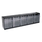 deflecto Tilt Bin Interlocking Multi-bin Storage Organizer 5 Sections 23.63 X 5.25 X 6.5 Black/clear - School Supplies - deflecto®