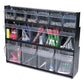 deflecto Tilt Bin Interlocking Multi-bin Storage Organizer 6 Sections 23.63 X 3.63 X 4.5 Black/clear - School Supplies - deflecto®