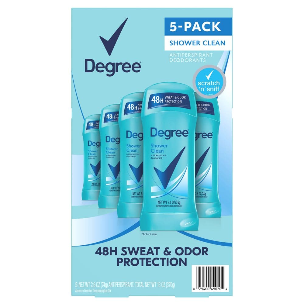 Degree Antiperspirant Deodorant Shower Clean (2.6 oz. 5 pk.) - Deodorants & Antiperspirants - Degree Antiperspirant