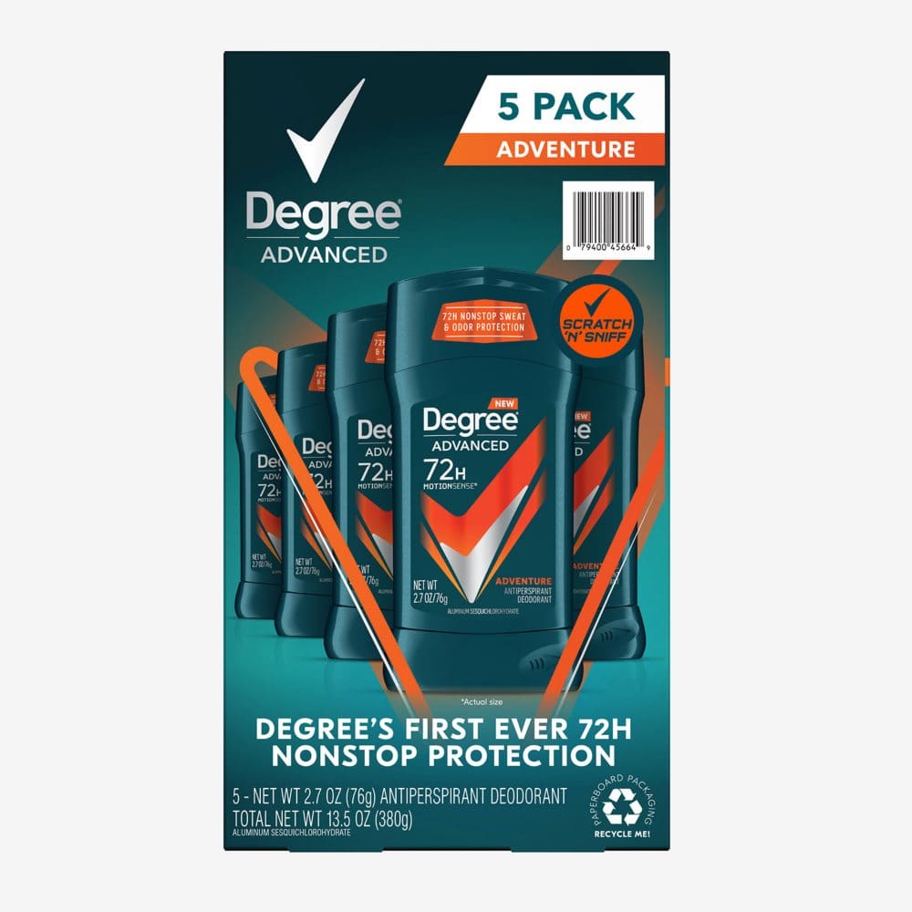 Degree for Men Advanced Protection Antiperspirant Adventure (2.7 oz. 5 pk.) - Deodorants & Antiperspirants - Degree for