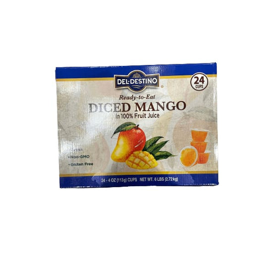 Del Destino Del Destino Ready-to-Eat Diced Mango in 100% Fruit Juice, 24 x 4 oz.