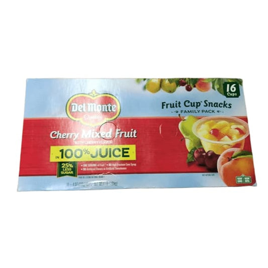 Del Monte Cherry Mixed Fruit Cups, 16 pk./4 oz. - ShelHealth.Com