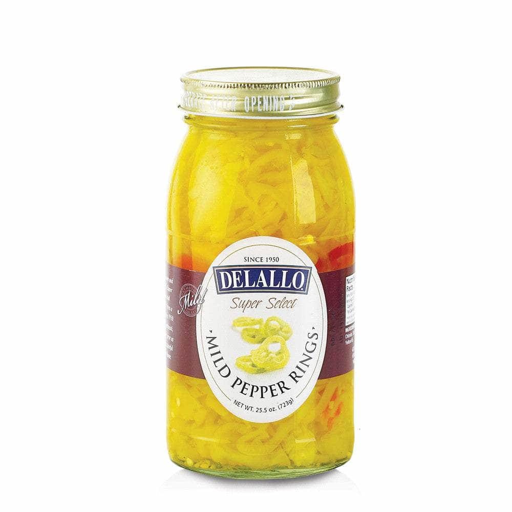 Delallo Delallo Mild Banana Pepper Rings Super Select, 25.5 oz