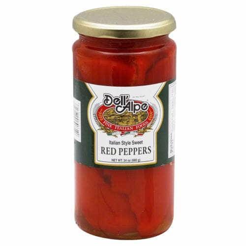 DELL ALPE Grocery > Pantry > Food DELL ALPE: Red Pepper Halves, 24 oz