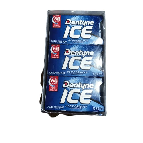 Dentyne Ice Gum Club Pack, Peppermint, 16 Pieces, 12 Count - ShelHealth.Com