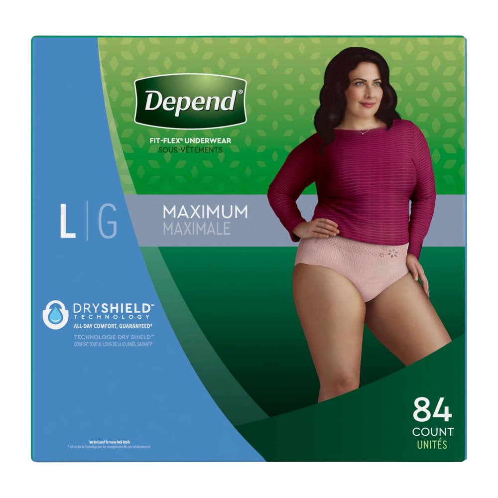 Depend Fit-Flex Large Maximum Absorbency Underwear for Women 84 ct. - Depend
