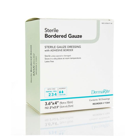 Dermarite Bordered Gauze St 2X2 Dermarite Box of 50 - Wound Care >> Advanced Wound Care >> Foam Dressings - Dermarite