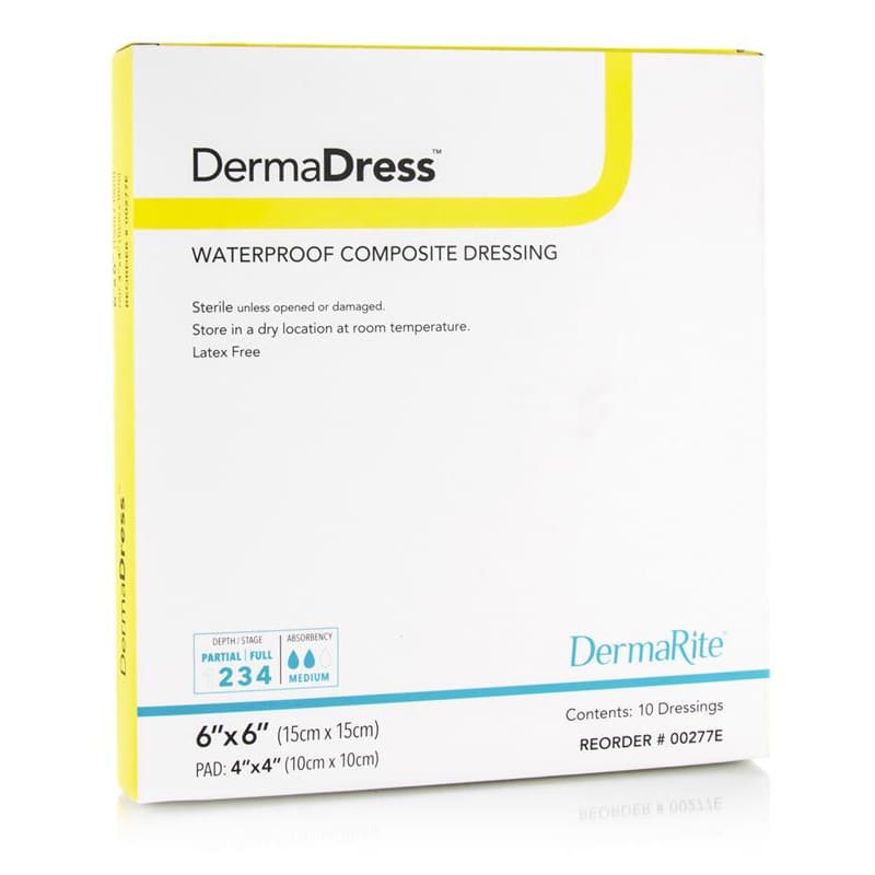 Dermarite Dermadress Composite 6 X 6 Box of 10 (Pack of 3) - Wound Care >> Advanced Wound Care >> Composite Dressings - Dermarite