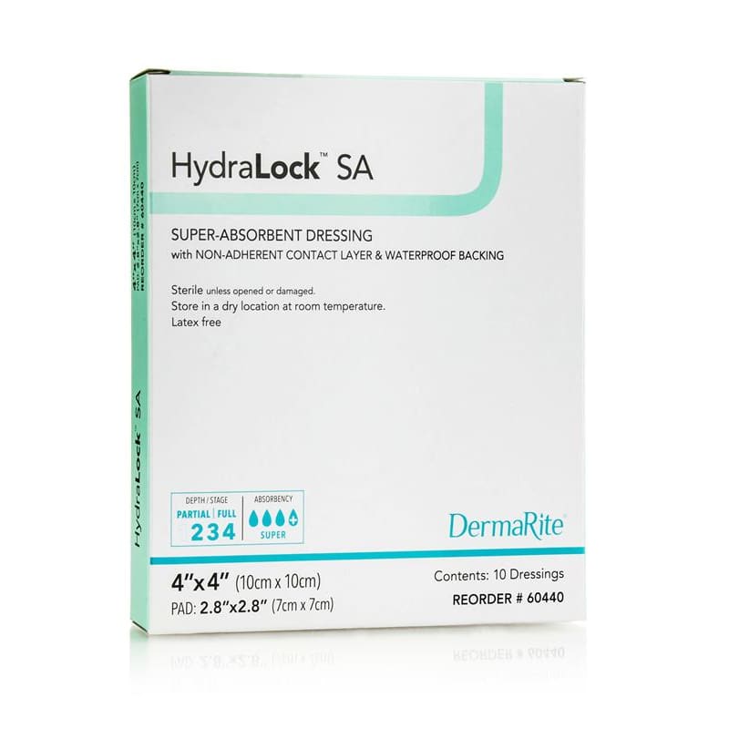 Dermarite Hydralock Super Absorbent 4 X 4 Box of 10 - Item Detail - Dermarite