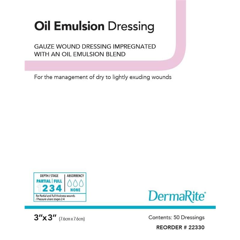 Dermarite Oil Emulsion Dressing 3 X 3 Box of 50 - Item Detail - Dermarite