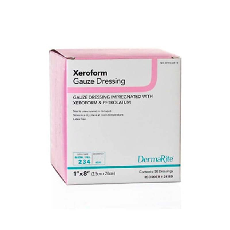 Dermarite Xeroform Gauze 1 X 8 Box of 50 - Item Detail - Dermarite