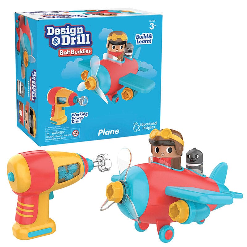 Design & Drill Bolt Buddies Plane - Pretend & Play - Learning Resources