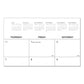 Desk Pad Calendar 22 X 17 White/black Sheets Black Binding Clear Corners 12-month (jan To Dec): 2023 - School Supplies - Universal®