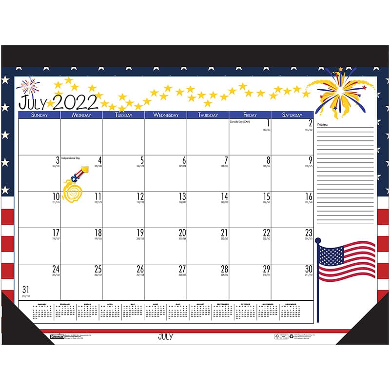 Desk Pad Seasonal 12 Months Jul-Jun Academic - Calendars - House Of Doolittle