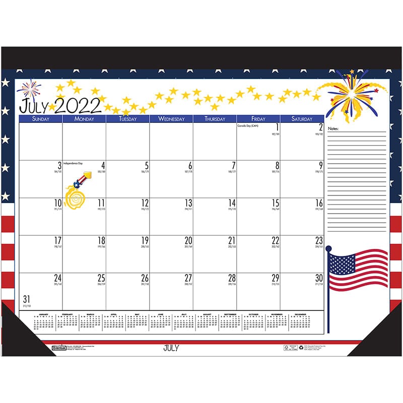 Desk Pad Seasonal 12 Months Jul-Jun Academic - Calendars - House Of Doolittle
